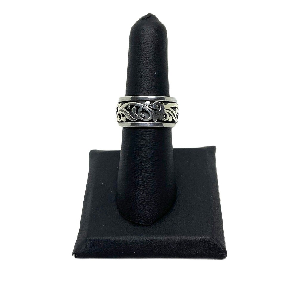 Sterling Silver -Scroll Spinner Ring (Size 7)